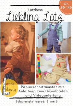 Lotte & Ludwig Papierschnittmuster Latzhose Liebling Latz Kids